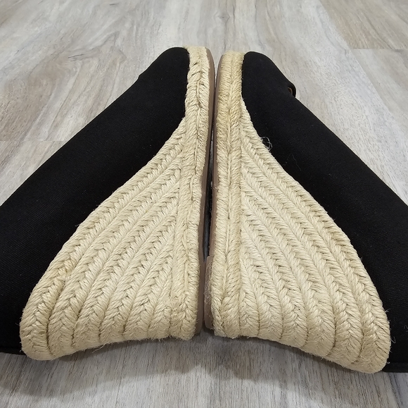 J. Crew Womens Canvas Espadrilles Wedge Heels Shoes Beige Slip On Size 7.5 - Picture 6 of 9